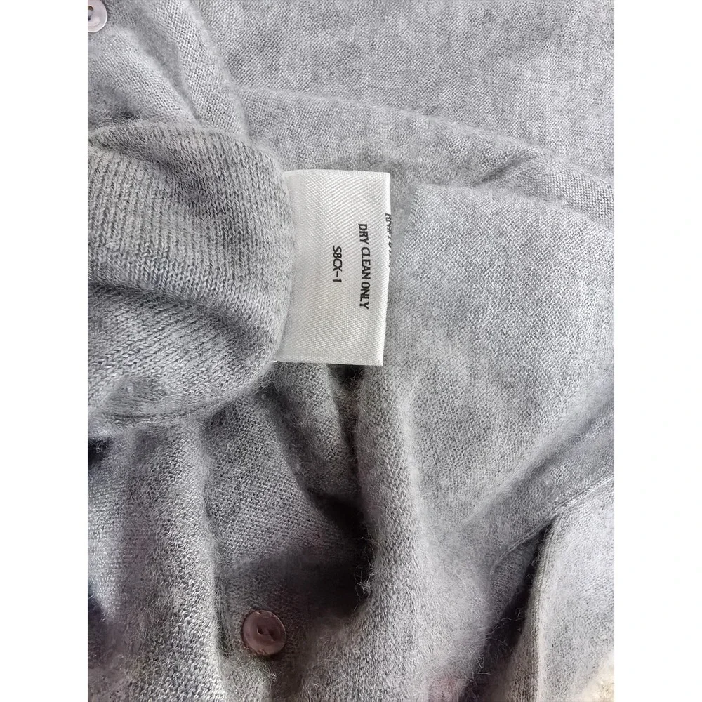 Eileen Fisher Cashmere Cardigan Petite S Gray Button Front Luxury Lagenlook‎